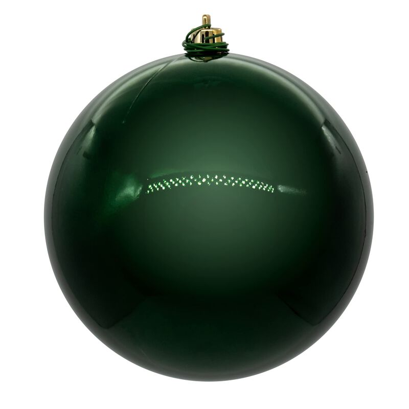 Vickerman 3" Midnight Green Pearl UV Drilled Ball Ornament, 12 per Bag. image number 0