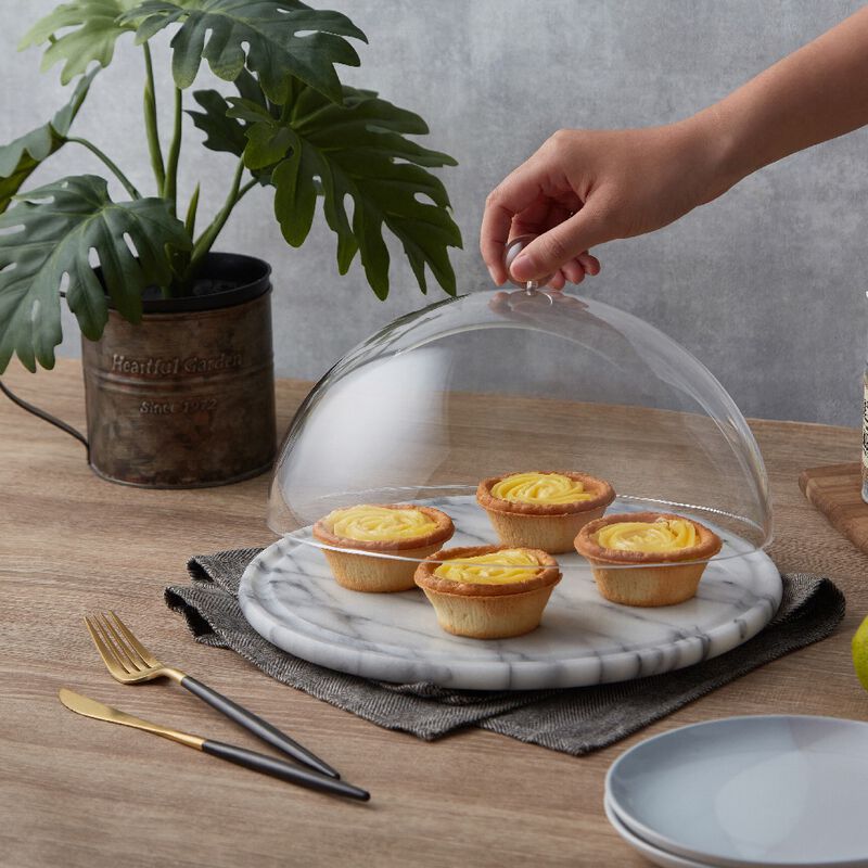 Saboga Home&trade; Marble Plate with Acrylic Dome image number 2