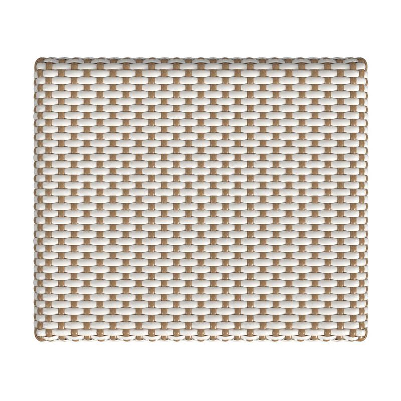 Butler Specialty Robias Rectangular Rattan 30 Bar Stool, White and Tan Dot