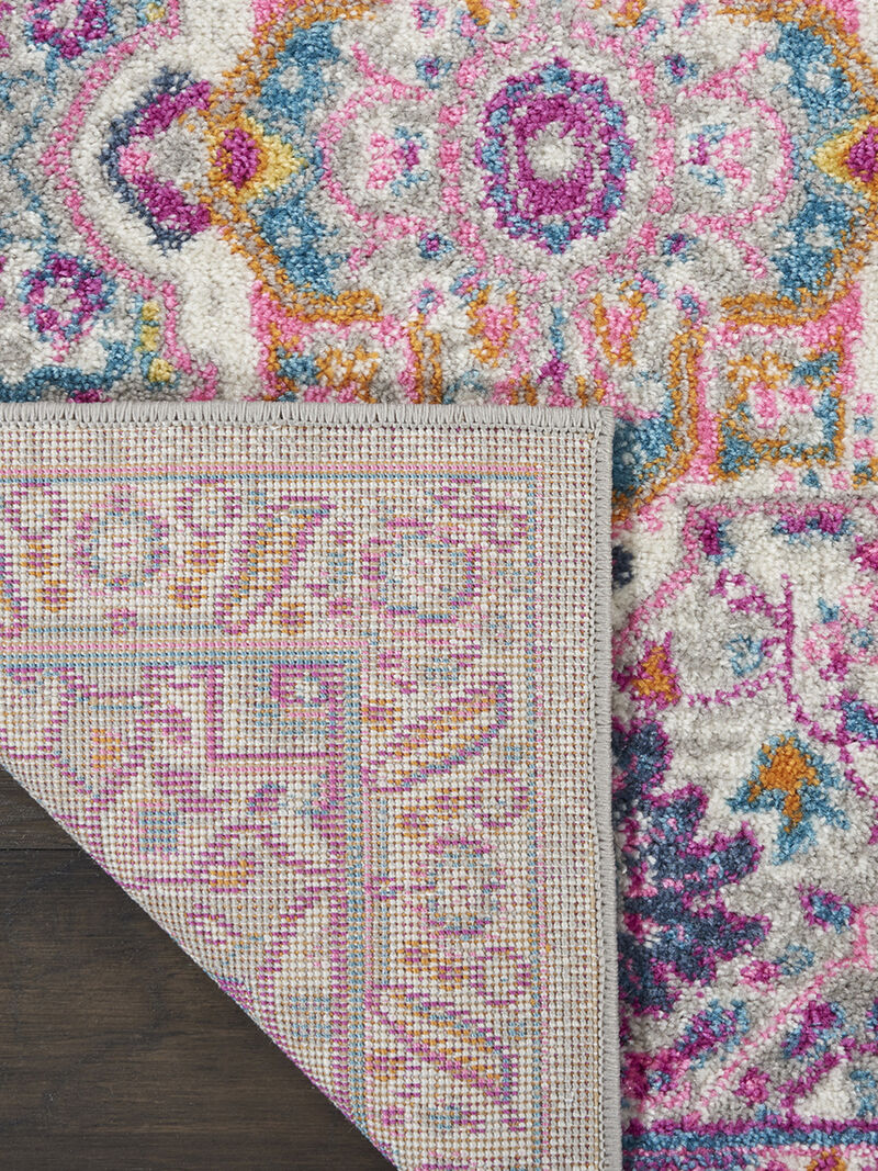 Passion PSN20 Light Gray/Pink 2'2" x 10' Rug image number 1