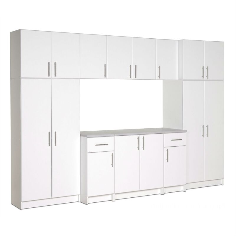 Hivvago White Wall Cabinet with 2 Doors and Adjustable Shelf