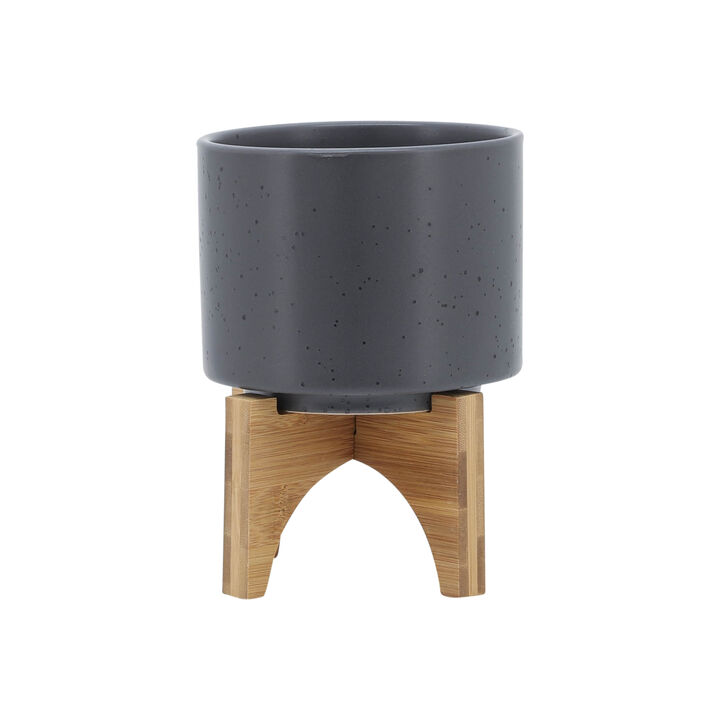 5" Planter W/ Wood Stand