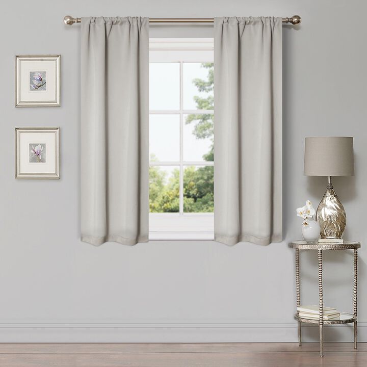 Blackout Curtain Set of 2, Solid Window Drapes for Bedroom and Living Room