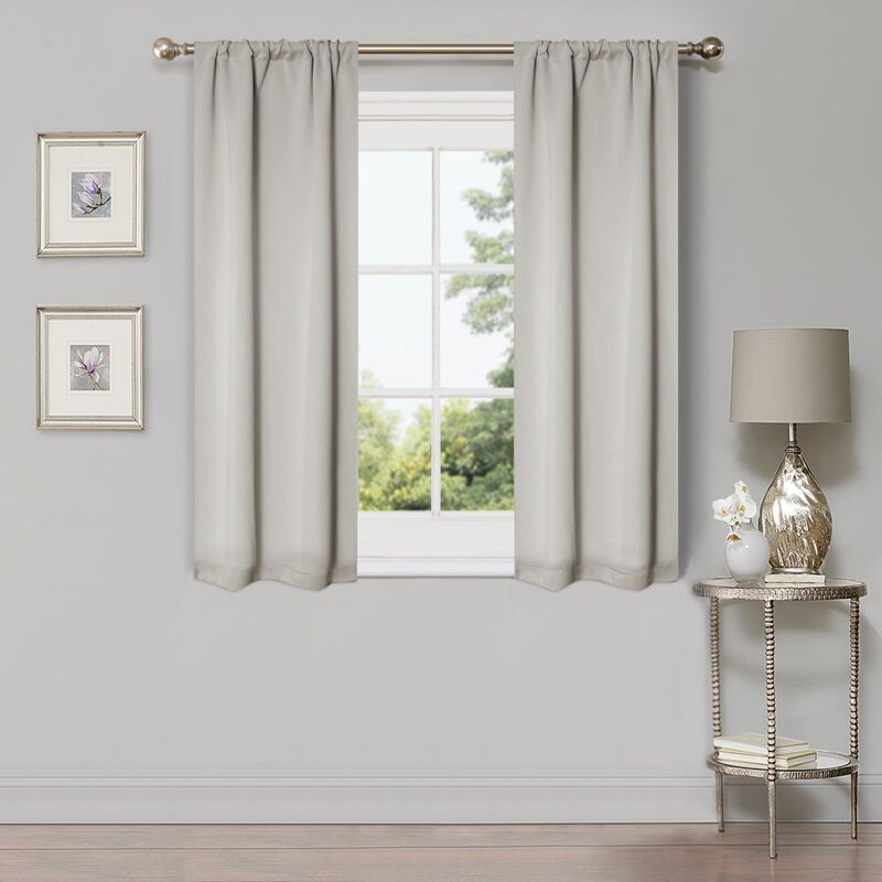 Blackout Curtain Set of 2, Solid Window Drapes for Bedroom and Living Room image number 1