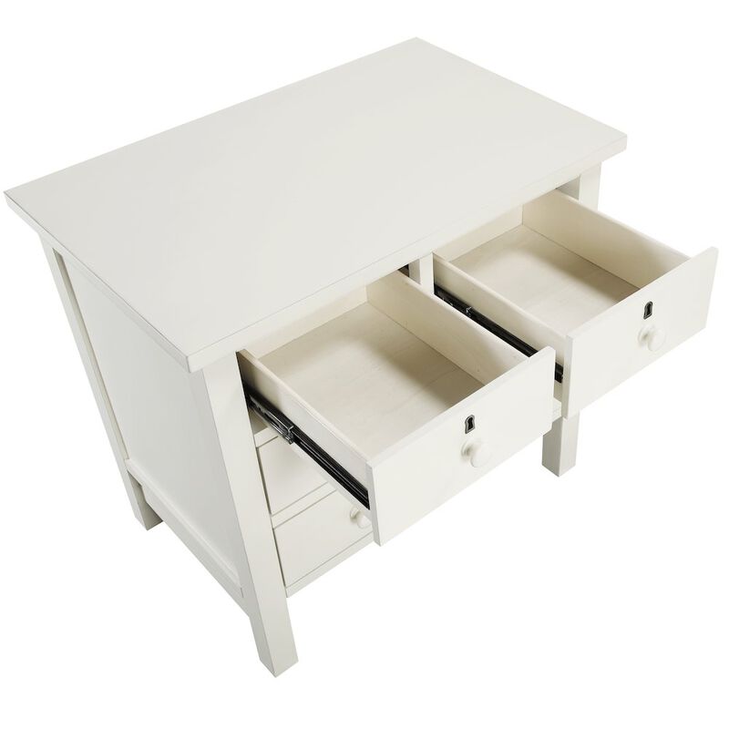 Comfort Pointe Greenwich 4-drawer Storage Nightstand - Antique White