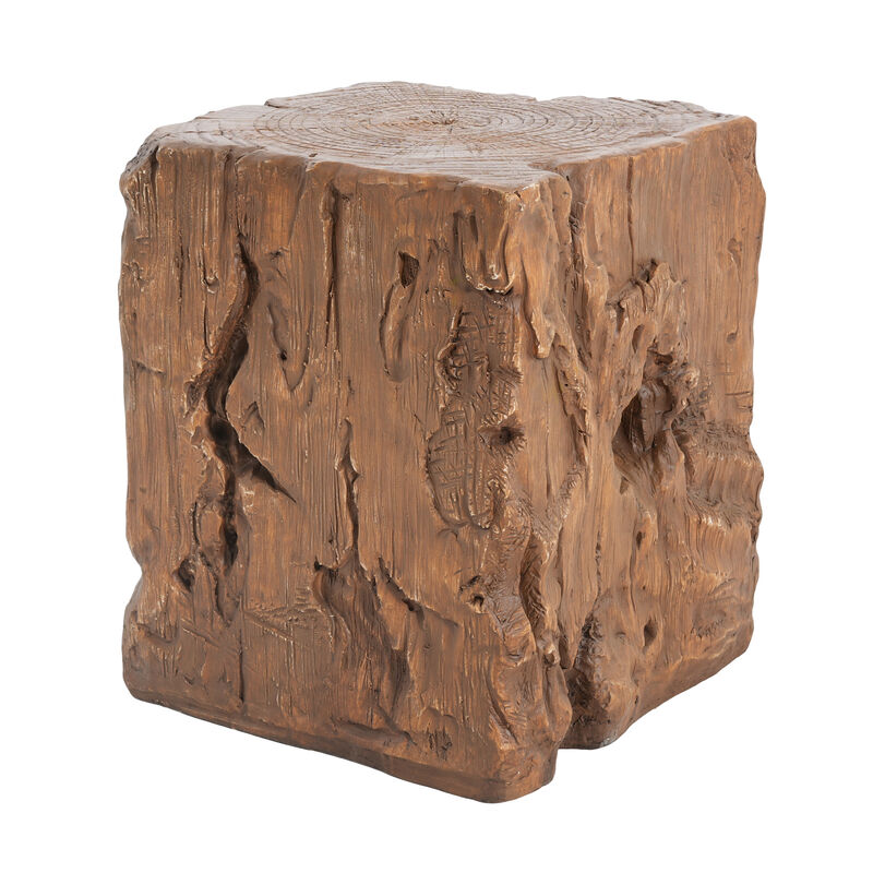 Christopher Knight Home Chasey Rustic Outdoor Stump Shape Lightweight Concrete Side Table image number 4