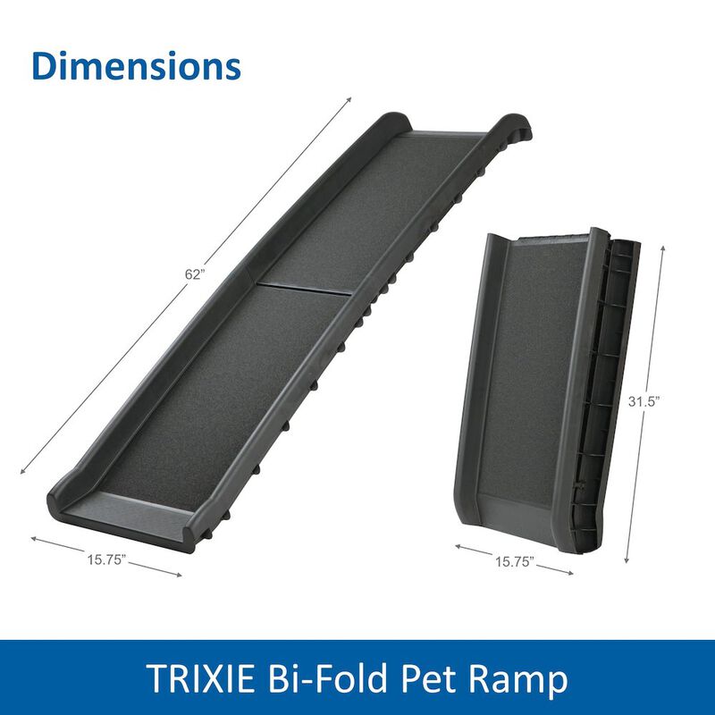 TRIXIE Foldable Non-Slip 62" Long Plastic Pet Ramp, Black, 200 lb Limit image number 3