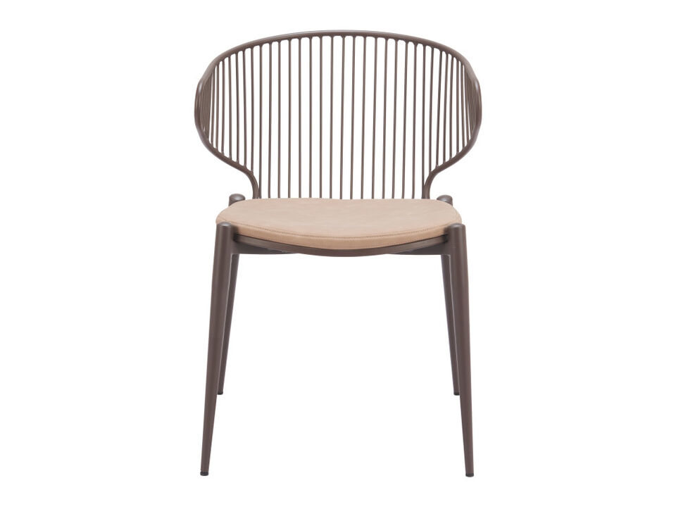 Silues Dining Chair Taupe & Brown