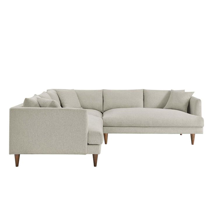 Zoya Down Filled Overstuffed 3-Piece Sectional Sofa