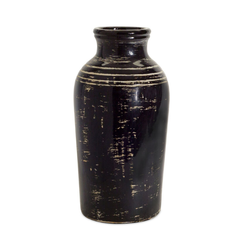 17.5" Ceramic Decorative Vase &ndash; Elegant Home Decor Accent Piece