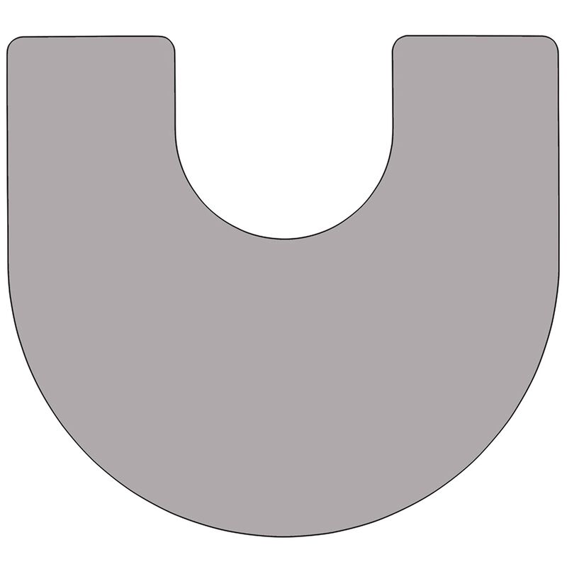 Flash Furniture Wren 60''W x 66''L Horseshoe Grey Thermal Laminate Activity Table - Height Adjustable Short Legs