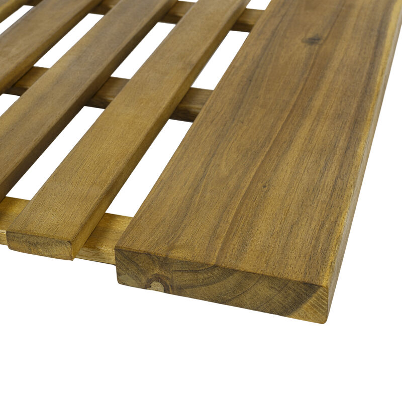 Paige Modern Classic Acacia Wood Slat Indoor/Outdoor Area Rug