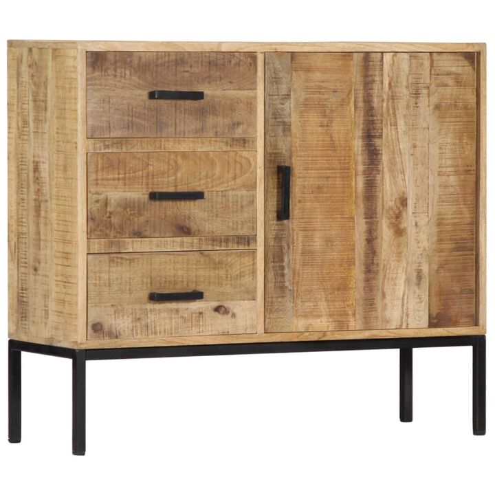 vidaXL Sideboard 34.6"x11.8"x27.9" Solid Mango Wood
