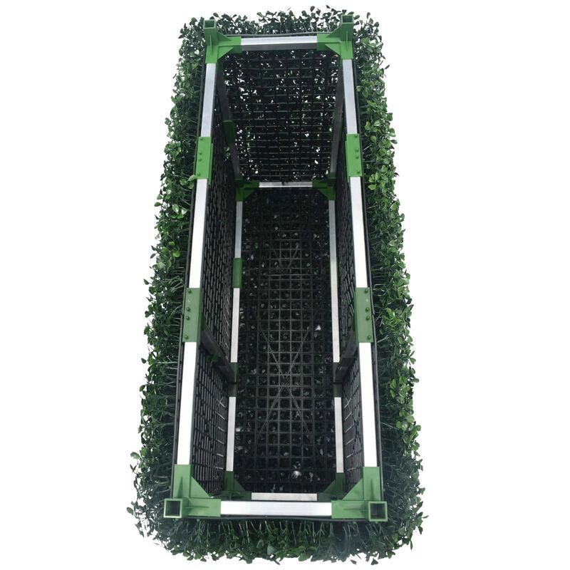 Dark Artificial Boxwood Hedge 40"L x 10"H Commercial Grade UV Resistant image number 4