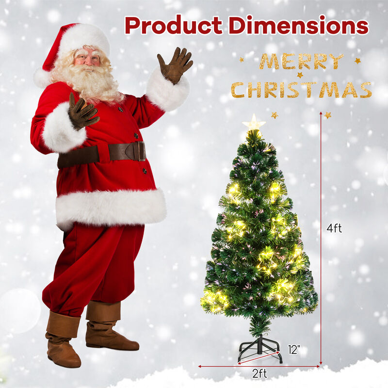 Pre-Lit Artificial Xmas Tree with Top Star and Branch Tips