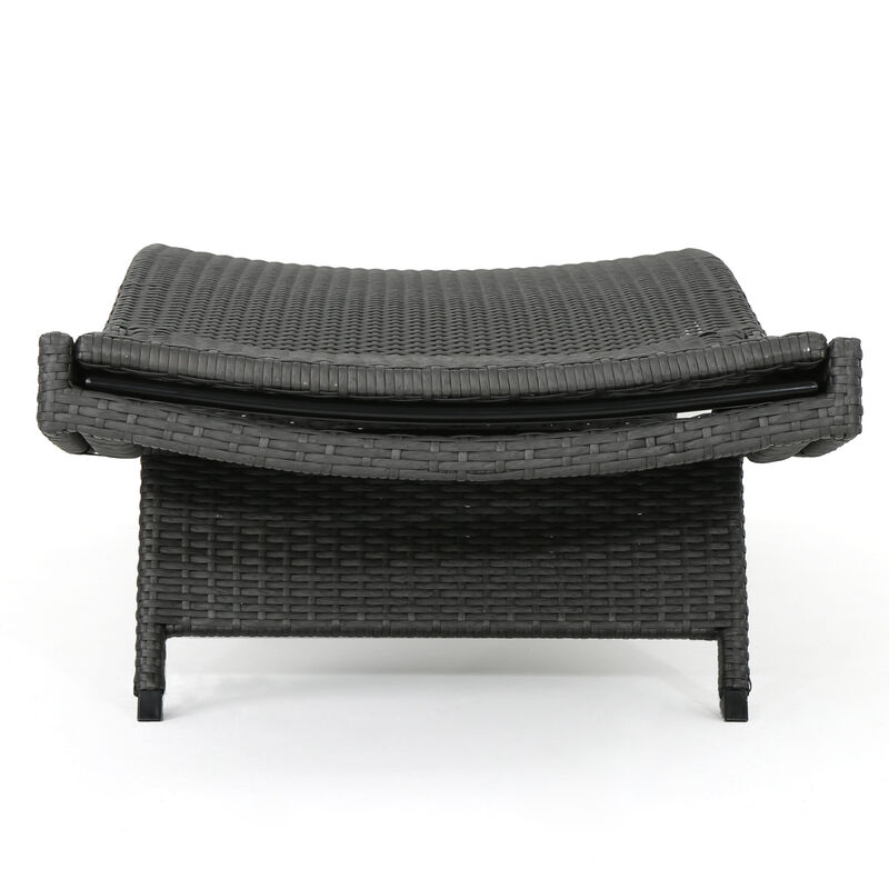 Christopher Knight Home Yamka Outdoor Wicker Armless Adjustable Chaise Lounge image number 7