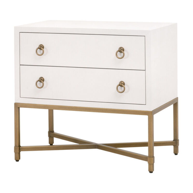 Pearl Shagreen 2-Drawer Nightstand