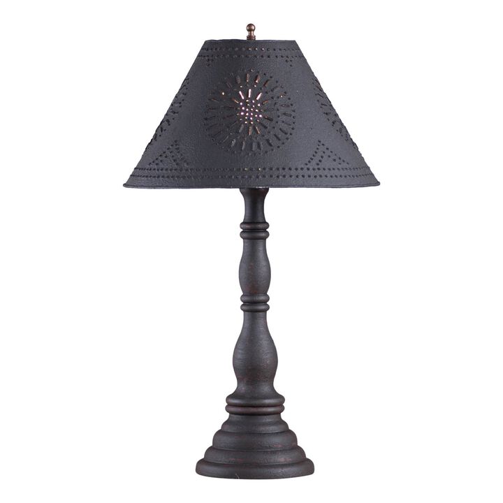 Davenport Lamp In Hartford Black With Shade