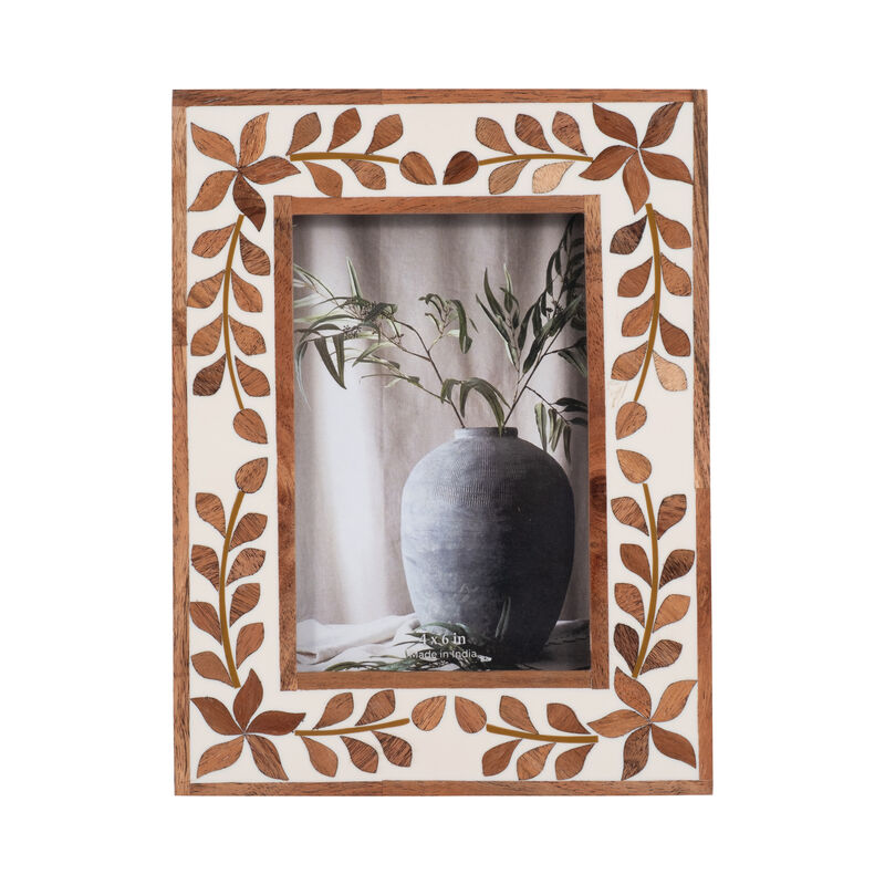 4x6 Wood Inlay Vine Frame image number 0