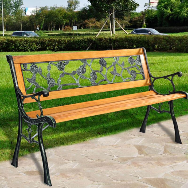 Hivvago Patio Park Garden Porch Chair Bench