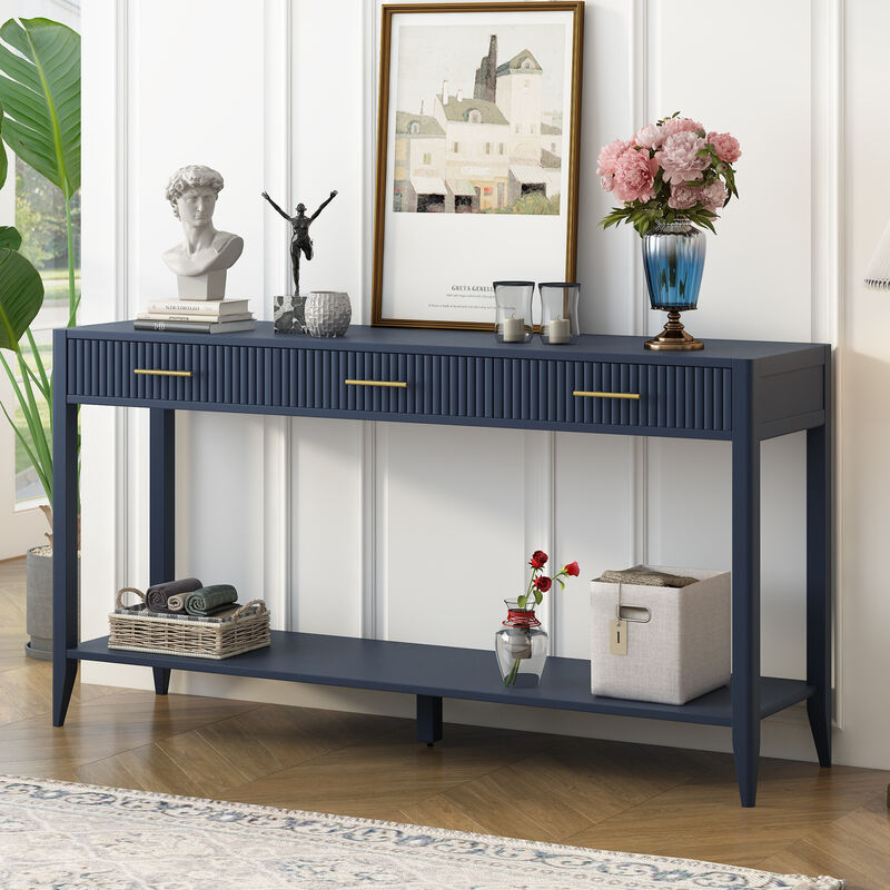 Merax Entryway Console Table with Drawers image number 2