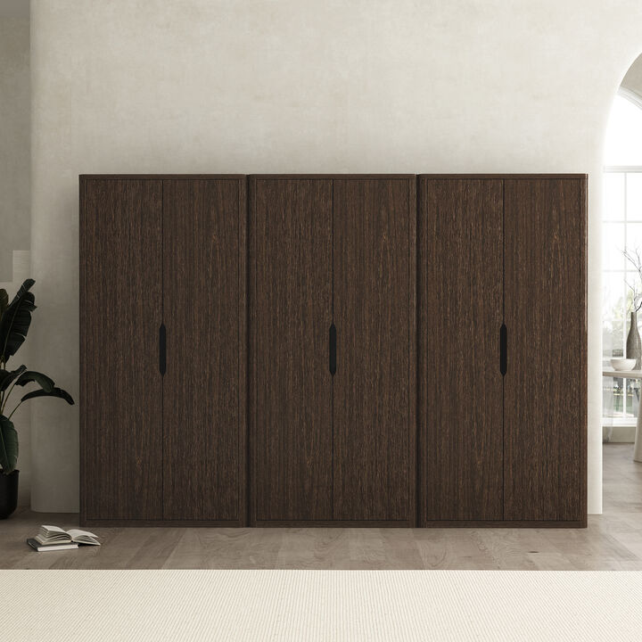 Rivington Brown Bookcase Cabinet (Set of 3)