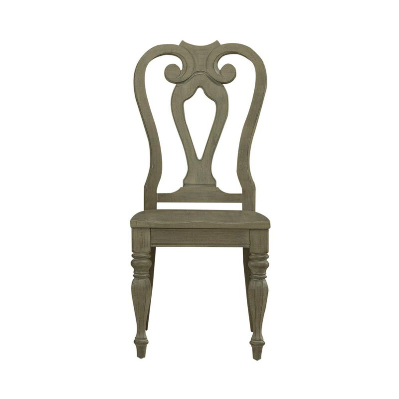 Liberty Furniture Magnolia Manor Splat Back Side Chair (RTA)-Set of 2 in Antique White image number 2