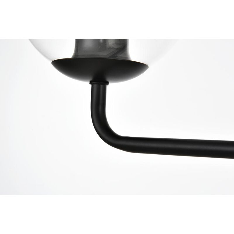 Living District Genesis 4 light Black and Clear Bath Sconce