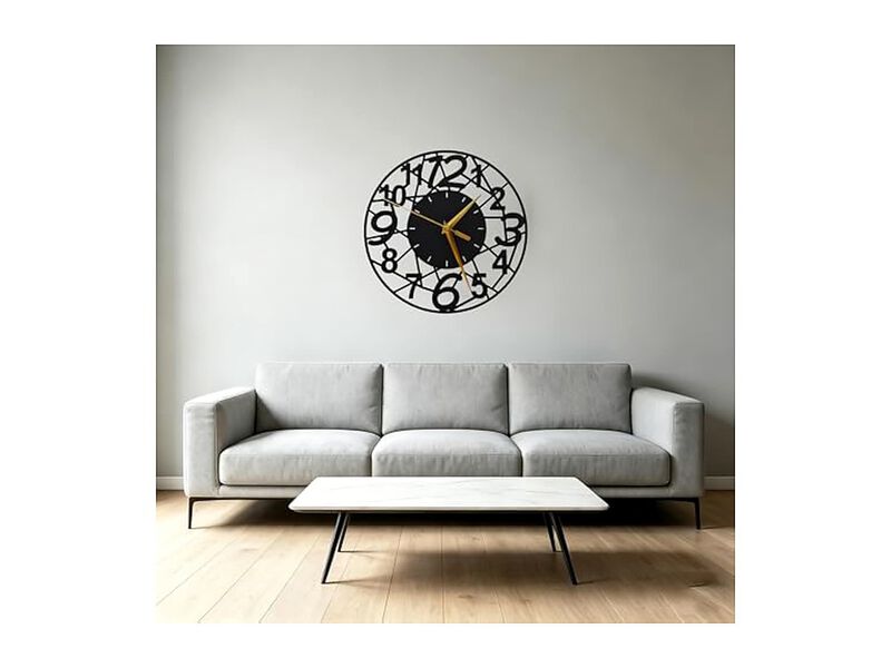 Hollow Destructive Installation Aabattery Wall Clock 9 Inch Silent Non Ticking image number 2