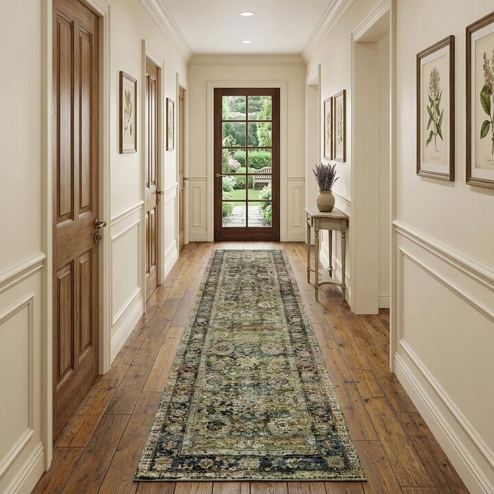 HomeRoots Floral Area Rug