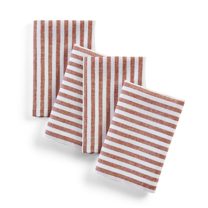 Linen Dinner Napkins - Amalfi Stripe