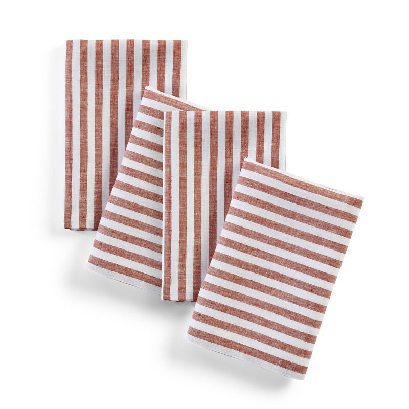 Linen Dinner Napkins - Amalfi Stripe image number 0