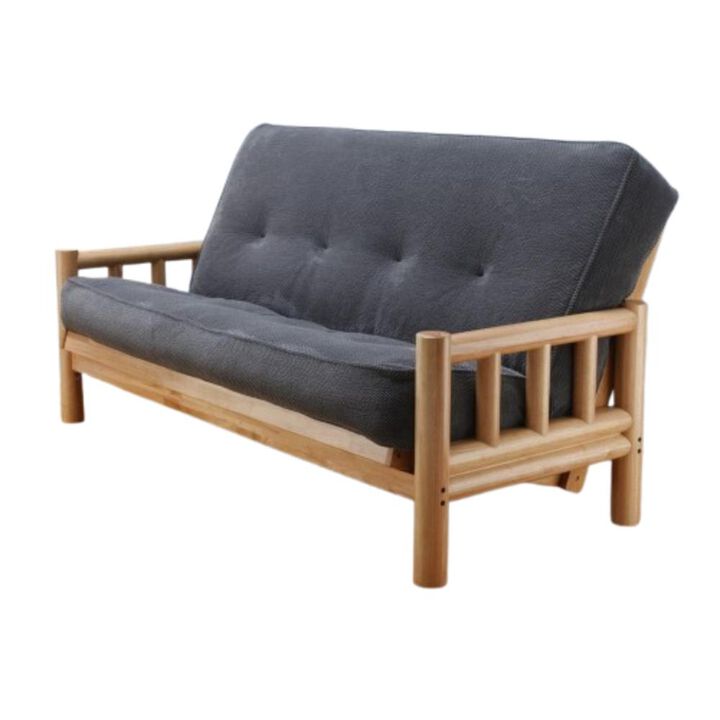 Lodge Frame-Natural Finish-Marmont Thunder Mattress