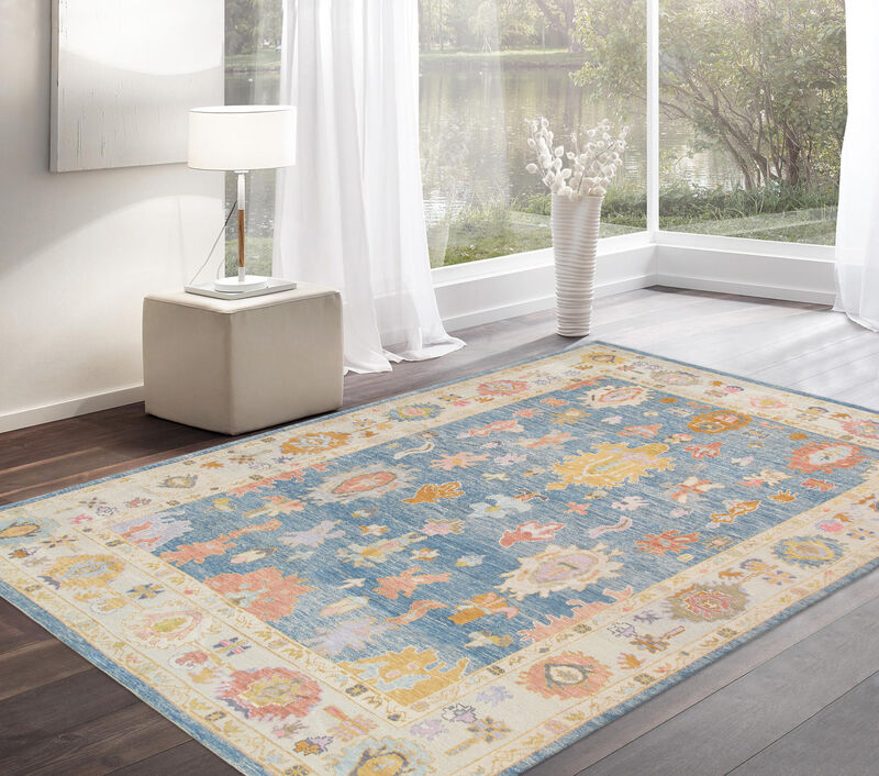 Pasargad Home Oushak Hand-Knotted Wool Area Rug- 9'10" X 13' 1" image number 1