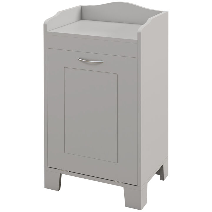 Wooden Bathroom Laundry Hamper Cabinet Tilt Out Basket Storage Home Furniture