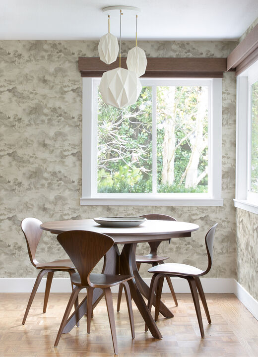 Nara Taupe Taupe Toile Wallpaper
