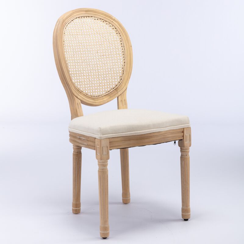 Streamdale Antique Rattan Back Dining Chairs, Set of 2 image number 2