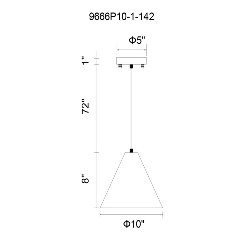 Keila 1 Light Down Pendant With Matte White & Gold Finish