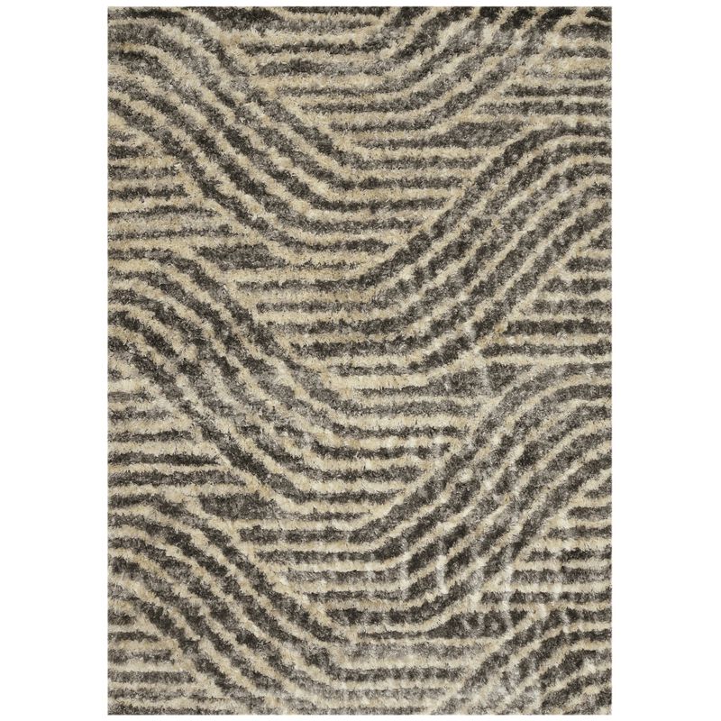 Merino 6715 Charcoal Waves Area Rug, Size - 7'10 x 9'10