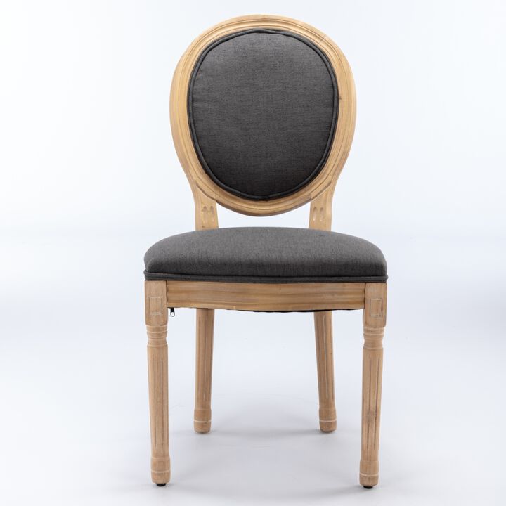 Streamdale French Style Dark Gray Dining Chairs (Set of 2)