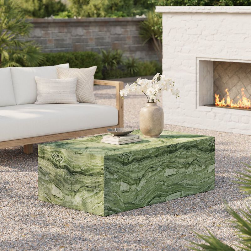 Modway Jordana Square Plinth Indoor - Outdoor Patio Concrete Coffee Table image number 6