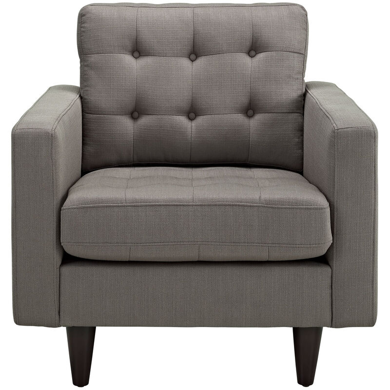 Empress Upholstered Fabric Armchair Gray EEI-1013-GRA image number 0