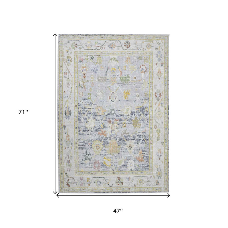 HomeRoots Floral Area Rug image number 6