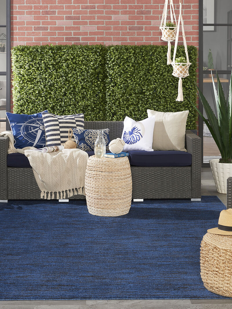 Nourison Essentials NRE01 Midnight Blue 7' x 10' Rug image number 1