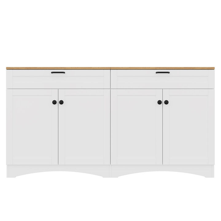 Merax Farmhouse TV Stand with 2 Drawers for TVs Up to 70"