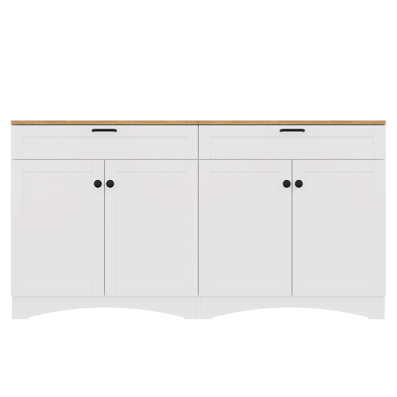 Merax Farmhouse TV Stand with 2 Drawers for TVs Up to 70"