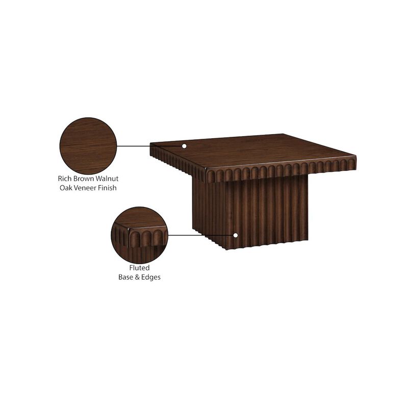 Meridian Furniture Spencer Brown Oak Veneer Coffee Table