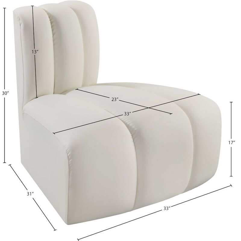 Meridian Furniture Arc Vegan Leather Reverse Corner