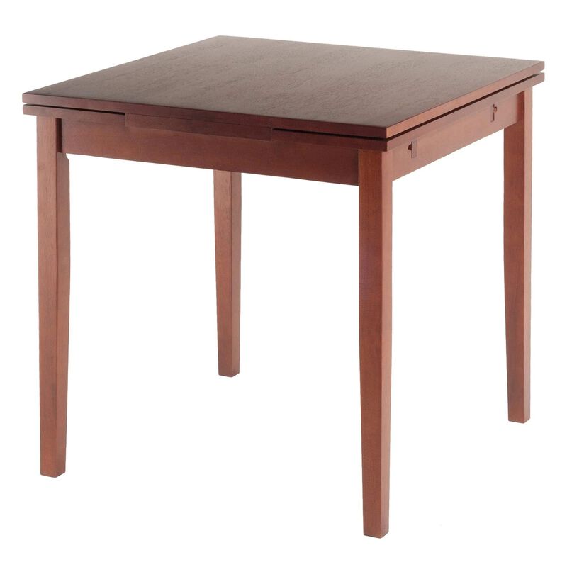 Yardlio Pulman Extension Table: Solid Wood, Walnut Finish, Easily Extendable, Compact