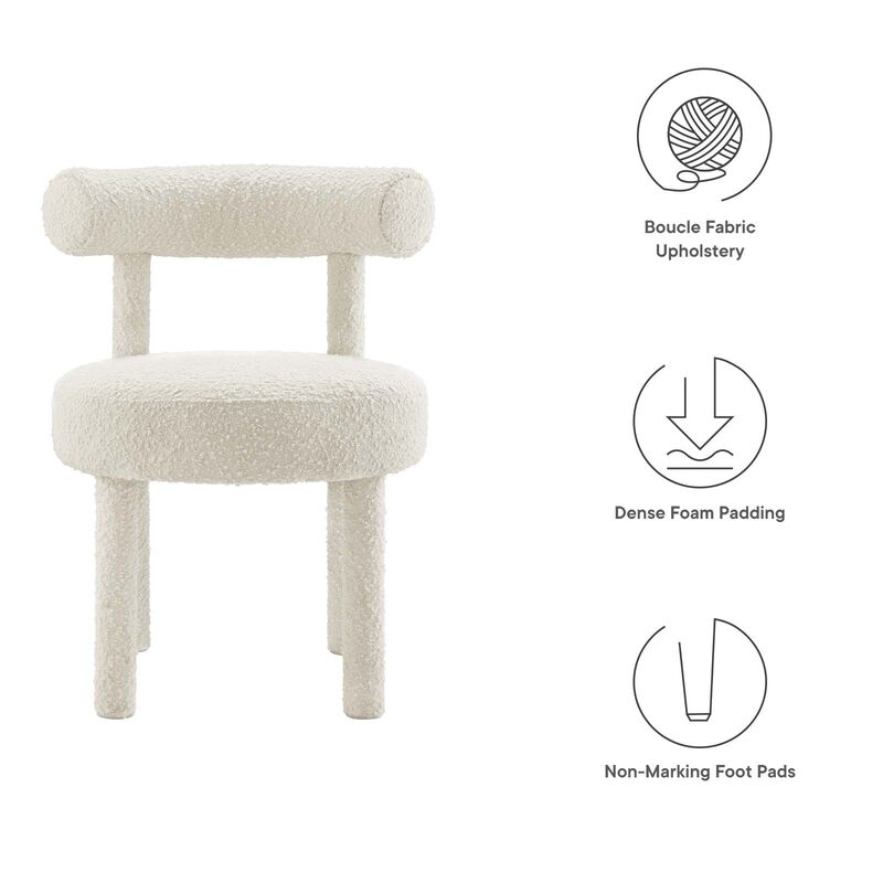Toulouse Boucle Fabric Dining Chair image number 5